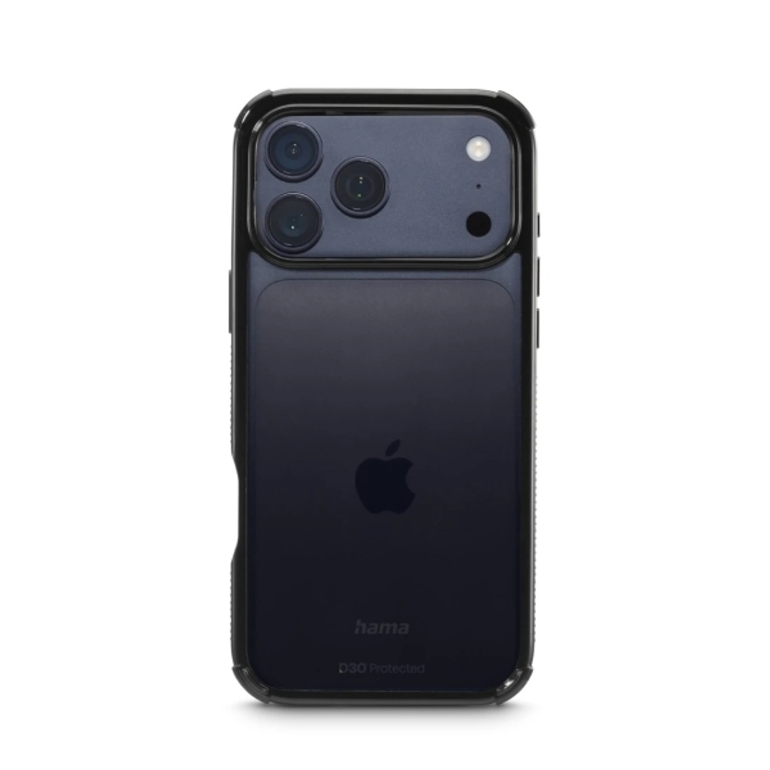 Hama Extreme Protect Funda para iPhone 17 Pro Max - Antideslizante - Policarbonato - Proteccion D3O - Bordes Elevados - Color Negro 1
