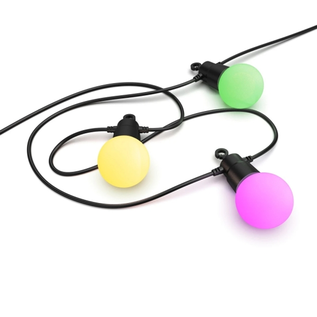 Hama Cadena de Bombillas LED RGB Inteligente para Exterior - Longitud 8m - IP44 - WiFi - Flexible - Cable de Alimentacion de 3m - Multicolor 1