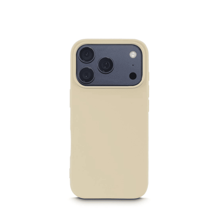 Hama Fantastic Feel Funda para iPhone 17 Pro - Antiadherente Anti-Suciedad - Poliuretano Termoplastico - Bordes Elevados - Color Beige 1