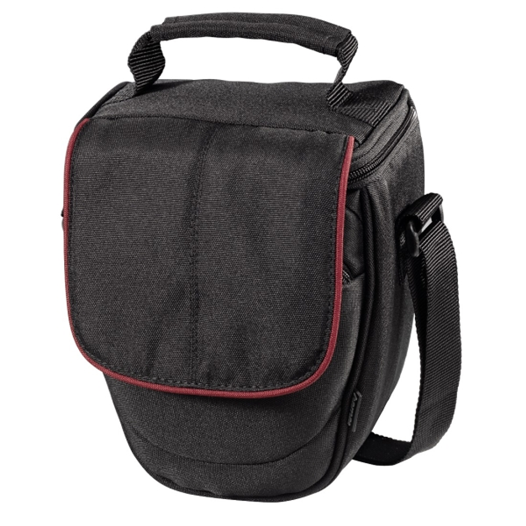 Hama Start-Up Bolso para Camara 110 Colt SLR - Bandolera - Peso Ligero - Asa de Mano - 15x10x16.5cm - Color Negro y Rojo 1