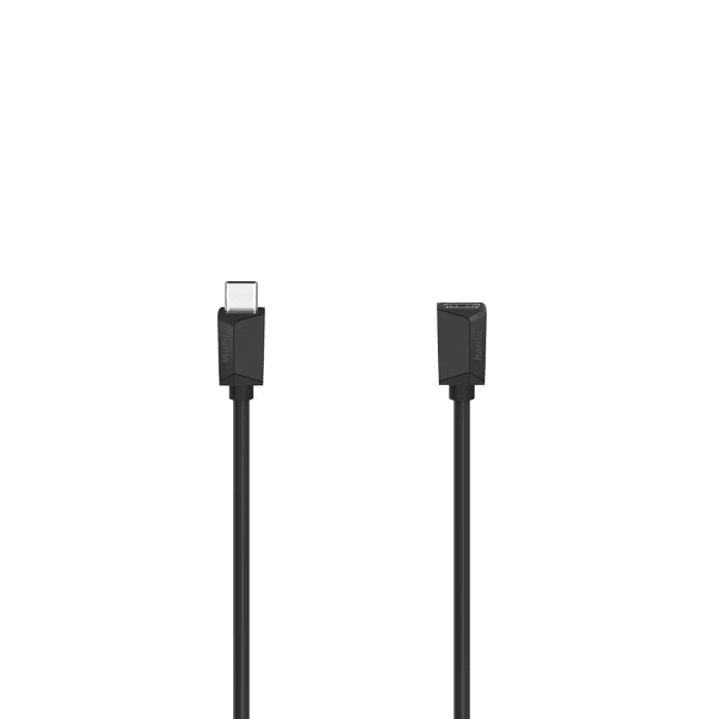 Hama Essential Cable USB-C Macho - Longitud 0.50m - Velocidad hasta 5Gbps - Blindaje Doble - Color Negro 1
