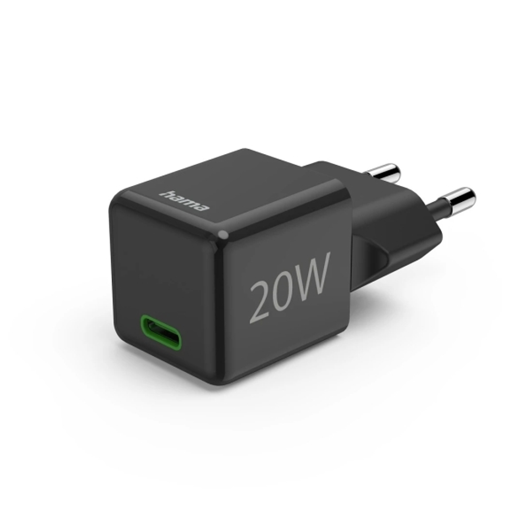 Hama Cargador de Pared - Potencia 20W - USB-C - Power Delivery - Qualcomm - Color Negro 1