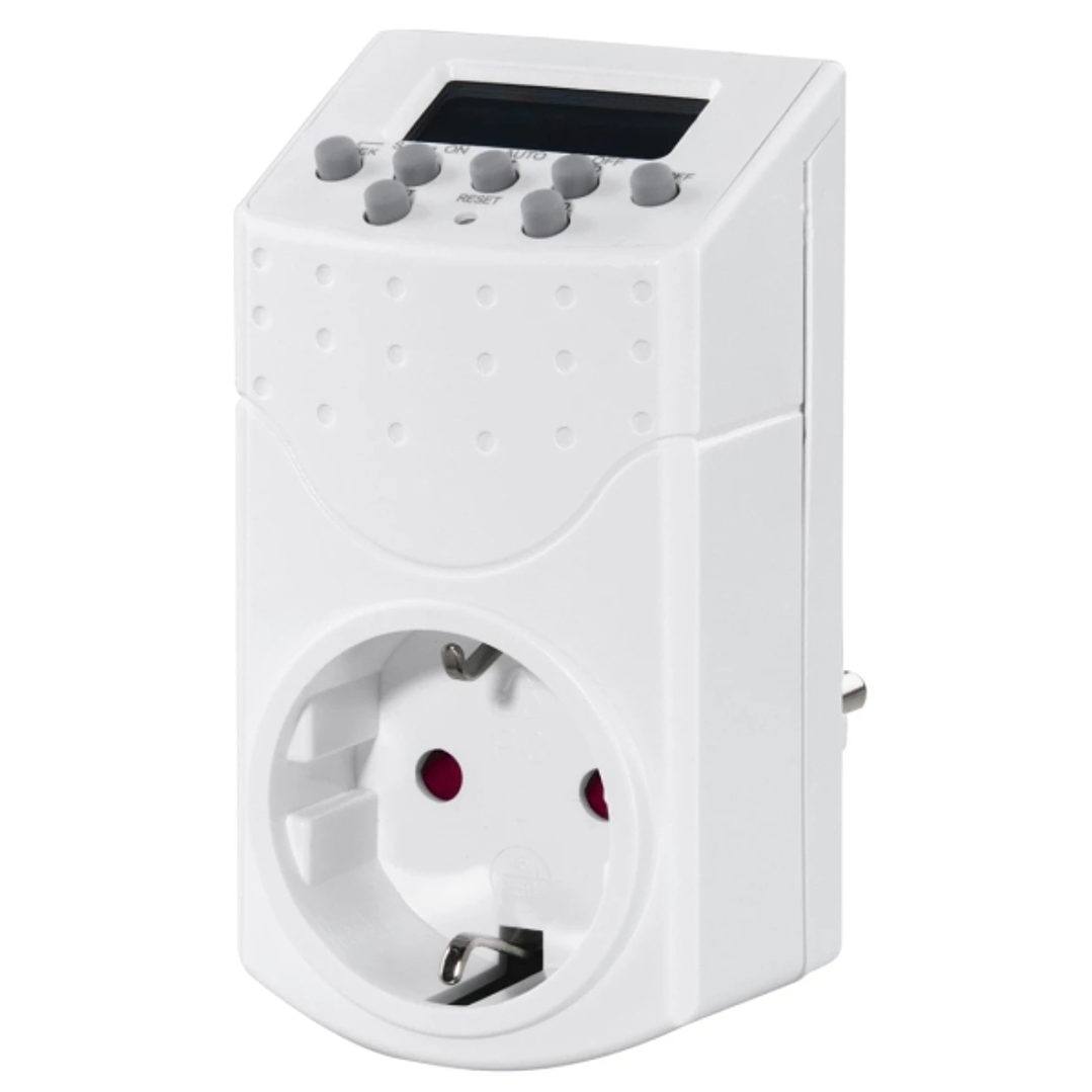 Hama Mini Enchufe Temporizador Digital - Potencia Maxima 1800W - Voltaje 250V - Temporizador - Interruptor de Encendido - Intervalos de 1min - Color B 1