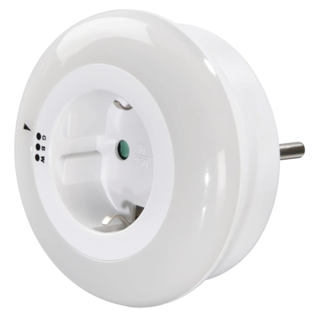 Hama Luz LED Nocturna - Potencia 0.8W - IP20 - Sensor de Luz - Color Blanco 1