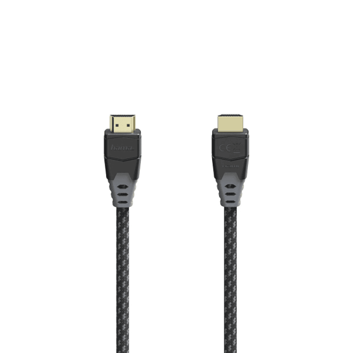 Hama Cable HDMI 8K Macho - Longitud 1.5m - Soporta 3D - Terminales Chapados en Oro - Ethernet - Velocidad hasta 48Gbps - Blindaje Completo - Color Neg 1