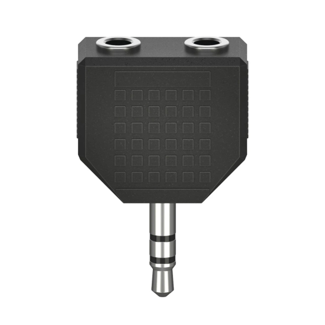 Hama Essential Adaptador Divisor de Audio - Jack 3.5mm Macho - Jack 3.5mm Hembra x2 - Estereo - Color Negro 1