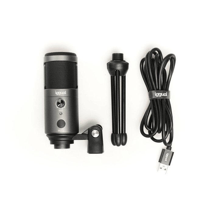 iggual Micrófono condensador Podcasting Pro gris 4