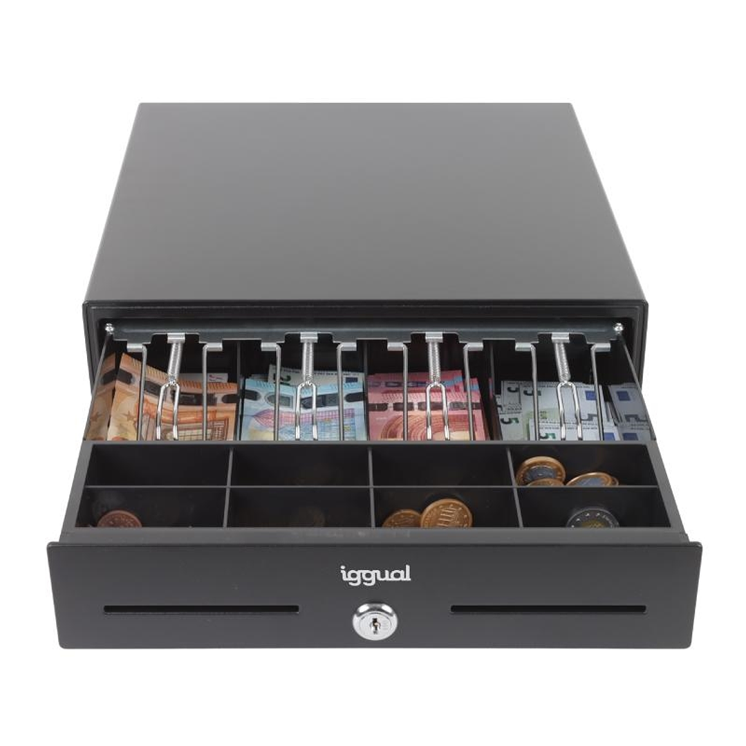 iggual Cajón Portamonedas IRON-XS 33cm 4+8 negro 1