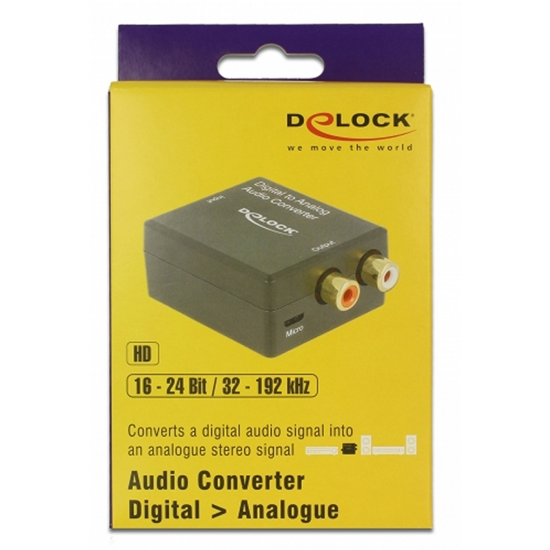 Delock Convertidor de audio Digital Toslink a RCA 3