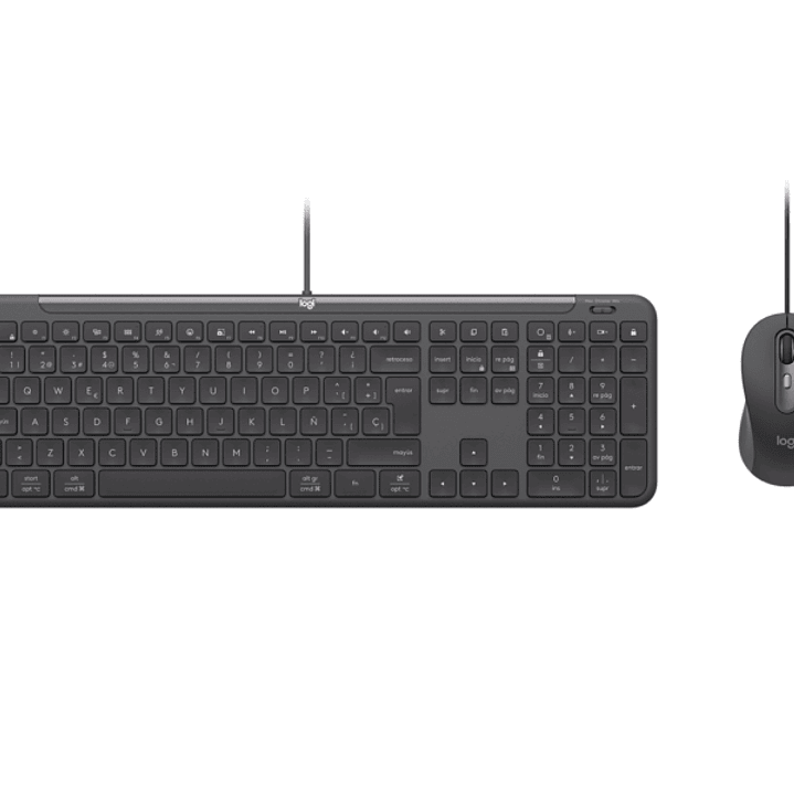 Logitech Signature Slim MK620 Combo Pack Teclado + Raton USB - Reposamanos - Raton Ambidiestro 4000 DPI con SmartWheel - Teclas de Acceso Rapido e IA  1