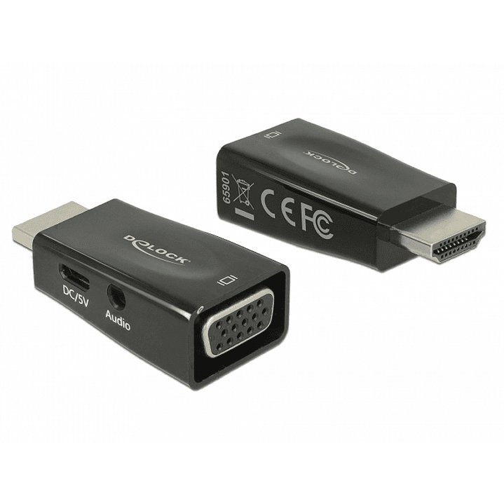 Delock Adaptador HDMI-A macho VGA hembra/audio 1