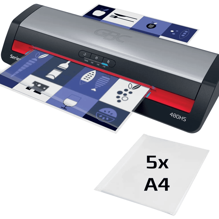 GBC 480HS Office A3 Plastificadora - Calentamiento en 1 Minuto - Desde Documentos de Identidad hasta Documentos A3 - Compatible con Bolsas de 75 a 175 1