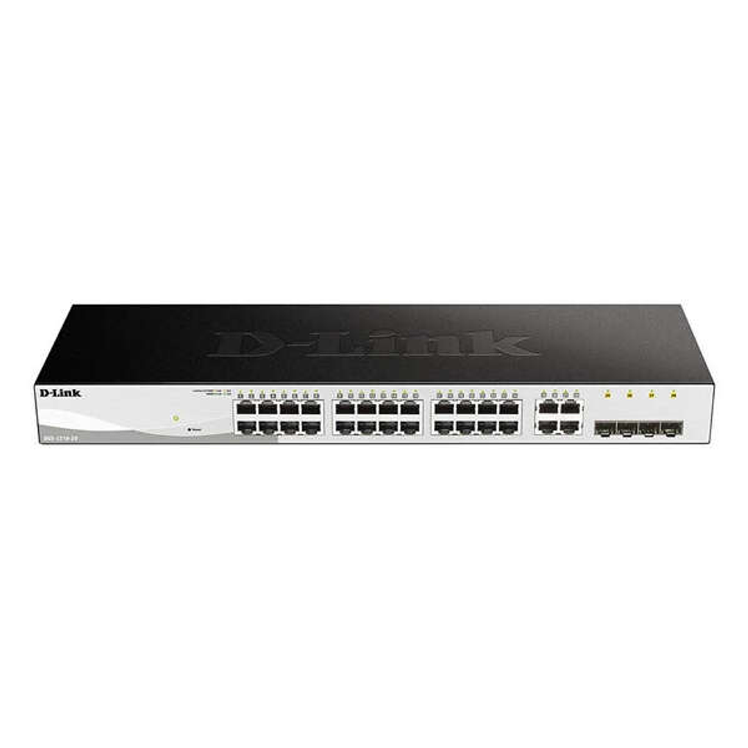 D-Link Switch Semigestionable 24 Puertos Gigabit + 4 Puertos Giga Combo 1