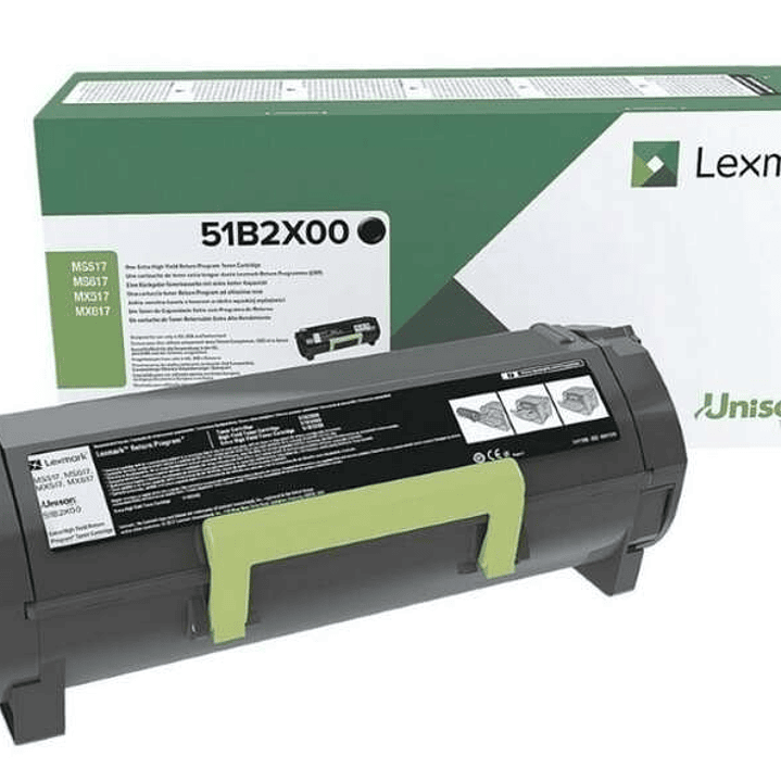 Lexmark MS517/MS617/MX517/MX617 Negro Cartucho de Toner Original - 51B2X00 1