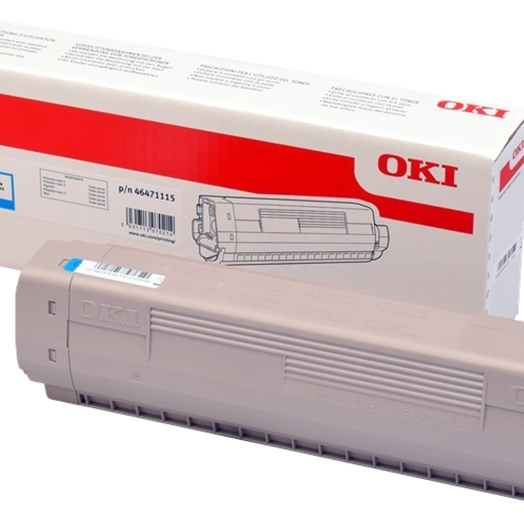 OKI C813 Cyan Cartucho de Toner Original - 46471115 1