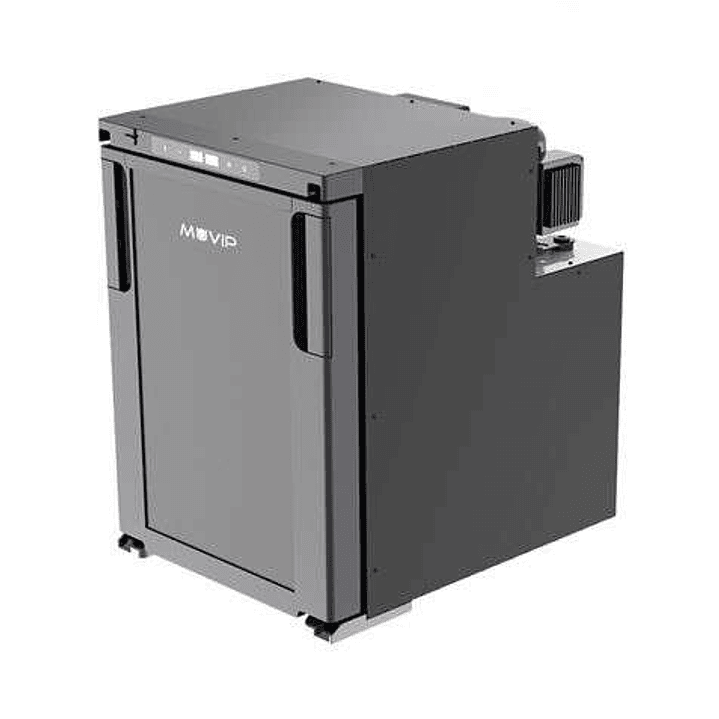 Muvip Nevera Fija con Compresor LG 50L 60W - Conexion 12/24V - Apertura Frontal - Proteccion Bateria - Luz LED - Temperatura Regulable - Dos Zonas de  1