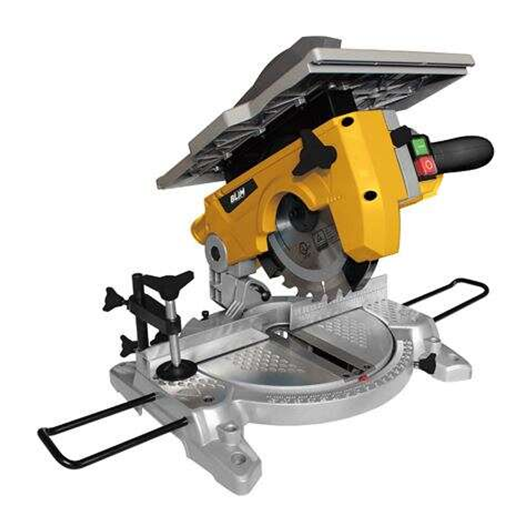Blim Sierra Ingletadora Doble Corte 1200W 210mm - Velocidad +/- 4500rpm - Hoja de 24 Dientes - Varios Accesorios 1