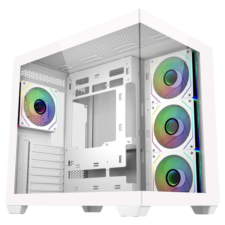 Cooler Master Elite 681 Caja Semitorre ATX/MicroATX/Mini-ITX - 4 Ventiladores 120mm RGB - Vista Panoramica - Doble Camara - Audio - 2xUSB-A - 1xUSB-C  1