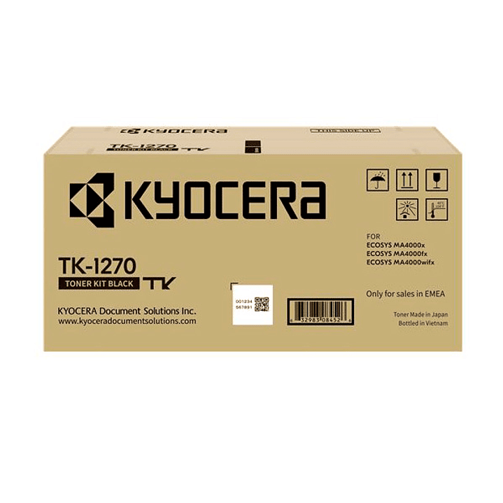 Kyocera TK1270 Negro Cartucho de Toner Original - 1T0C140NL0 1