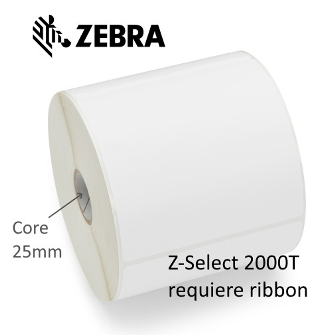 Zebra Z-Select 2000T Pack de 12 Rollos de Etiquetas Transferencia Termica Originales 57x51 mm - 1.370 Unidades por Rollo - 3007202-T 1