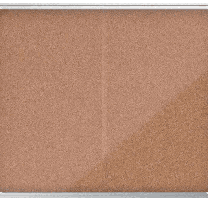 Nobo Premium Plus Vitrina de Puerta Corredera con Fondo de Corcho 15xA4 - Cerradura de Esquina Integrada - Superficie Autorreparable - Natural 1