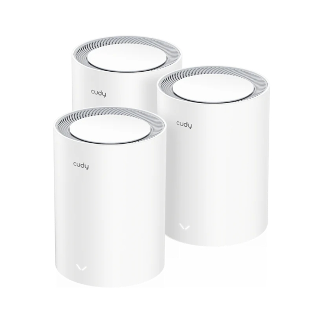 Cudy AX3000 Pack de 3 Sistemas WiFi 6 Mesh AX3000 2.5G Dual Band - Admite Ancho de Banda de 20/40/80/160MHz - 1x Puerto LAN 10/100/1000Mbps, 1x Puerto 1