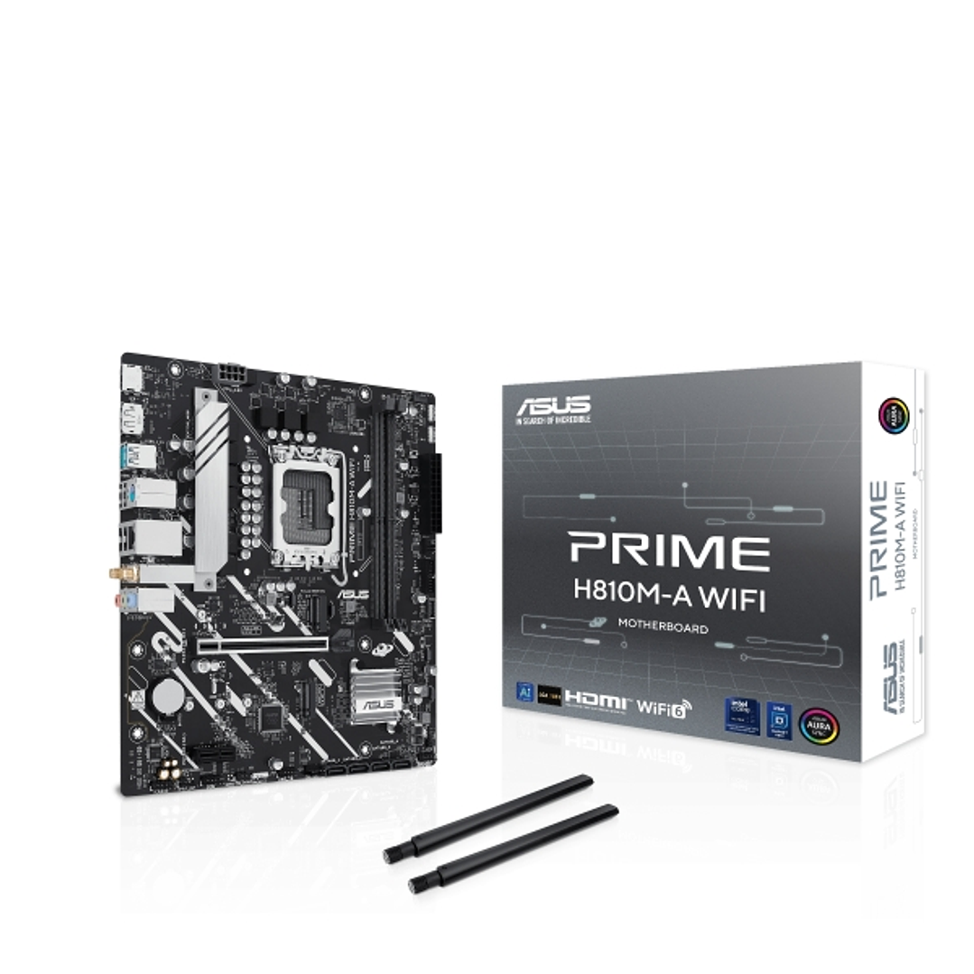 Asus Prime H810M-A Placa Base WIFI 2x DDR5, M.2, PCIe 4.0, Sata III, MicroATX 1