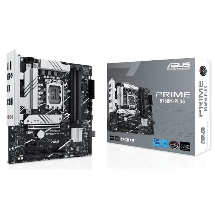 Asus Prime B760M-PLUS Placa Base Intel 1700 4x DDR5 - HDMI, M.2, PCIe4.0, 4x Sata III, USB, RJ-45, Micro-ATX 1