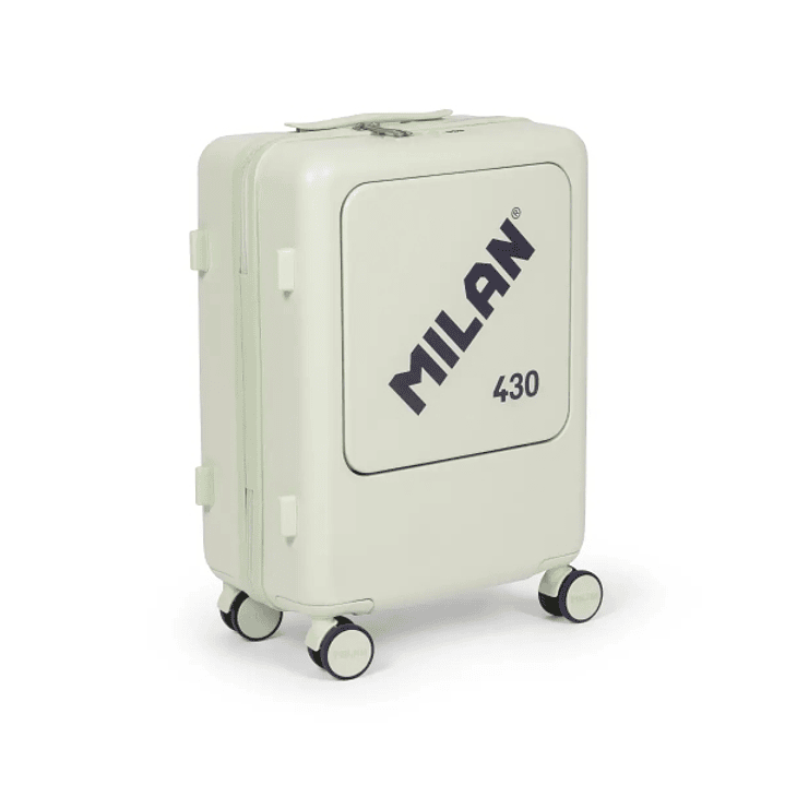 Milan Coleccion 430 Maleta de Cabina Rigida - 4 Ruedas Dobles 360º - Cierre con Combinacion de 3 Digitos - Apertura Independiente del Compartimento Pr 1