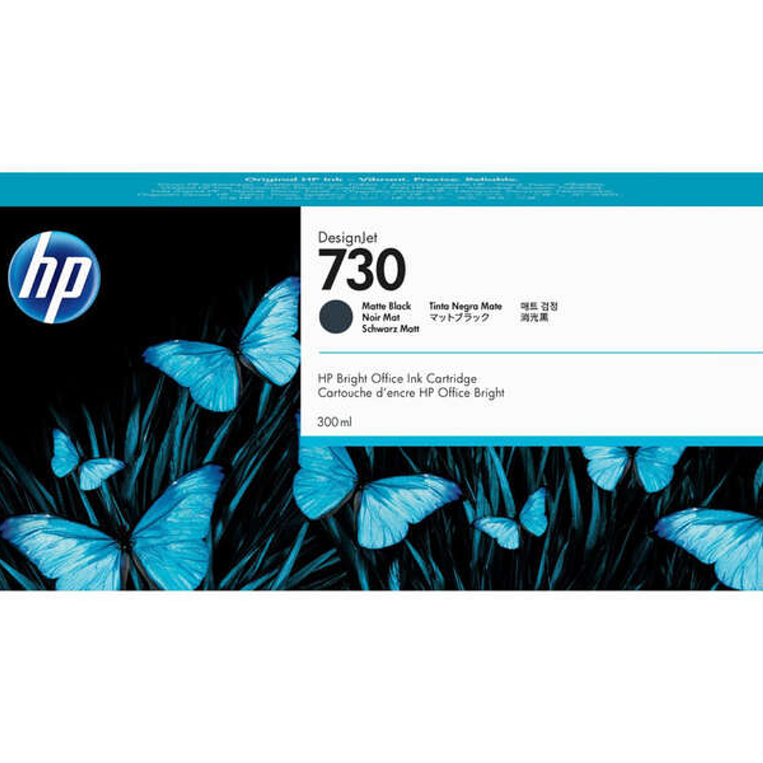 HP 730 Negro Mate Cartucho de Tinta Original - P2V71A 1