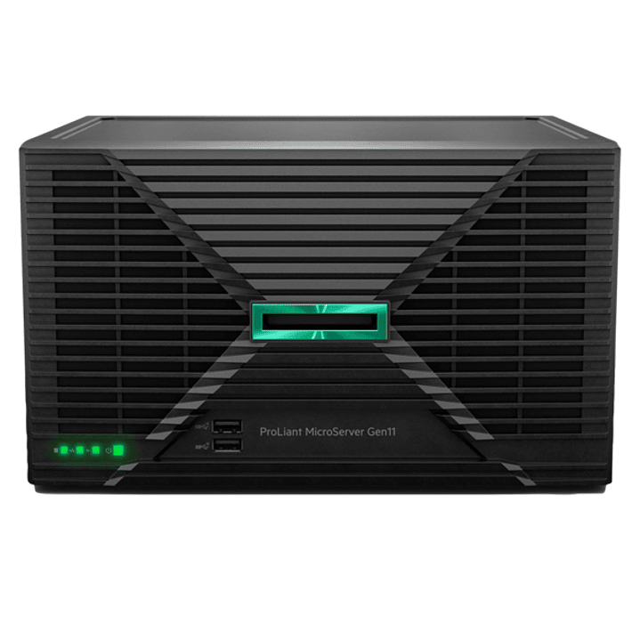 HPE ProLiant MicroServer Gen11 Servidor Intel Pentium G7400 - 16GB - 1TB SSD - DisplayPort y VGA - USB-A 3.2 Gen1 y Gen2 1