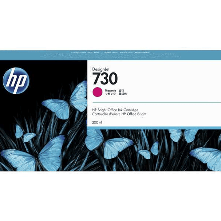HP 730 Magenta Cartucho de Tinta Original - P2V69A 1
