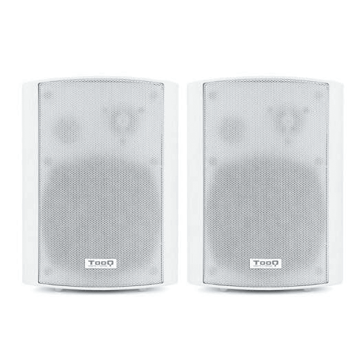 Tooq Altavoces Autoamplificados de Pared 60W - Control de Volumen, Agudos y Bajos - Soporte Giratorio 180º - Color Blanco 1