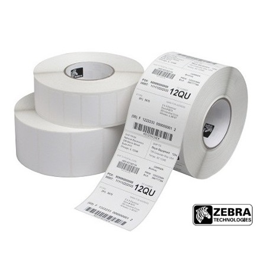Zebra Z-Select 2000T Pack de 12 Rollos de Etiquetas Termicas Originales 102x76mm - Adhesivo Permanente - 930 Unidades x Rollo - 3006320 1