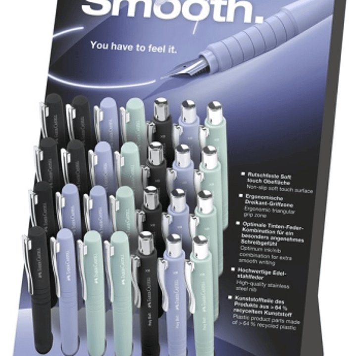 Faber-Castell Poly Expositor con 12 Boligrafos Poly Ball y 16 Plumas Estilograficas Poly Pen - Clip de Metal - Colores Surtidos 1