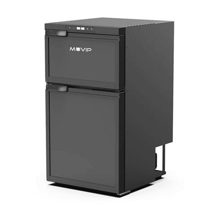 Muvip Nevera Fija con Congelador 80W - 90L de Capacidad Total - Compresor LG 12V - Control de Temperatura Individual - Color Negro 1