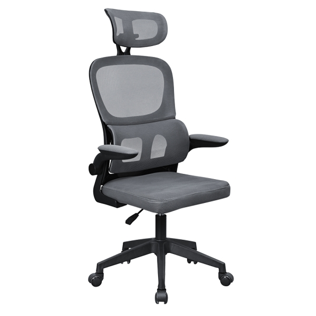 Mars Gaming MGC-ERGOPRO Silla de Oficina Ergonomica - Reposacabezas, Soporte Lumbar y Reposabrazos Ajustable - Malla Transpirable - Asiento de Espuma  1
