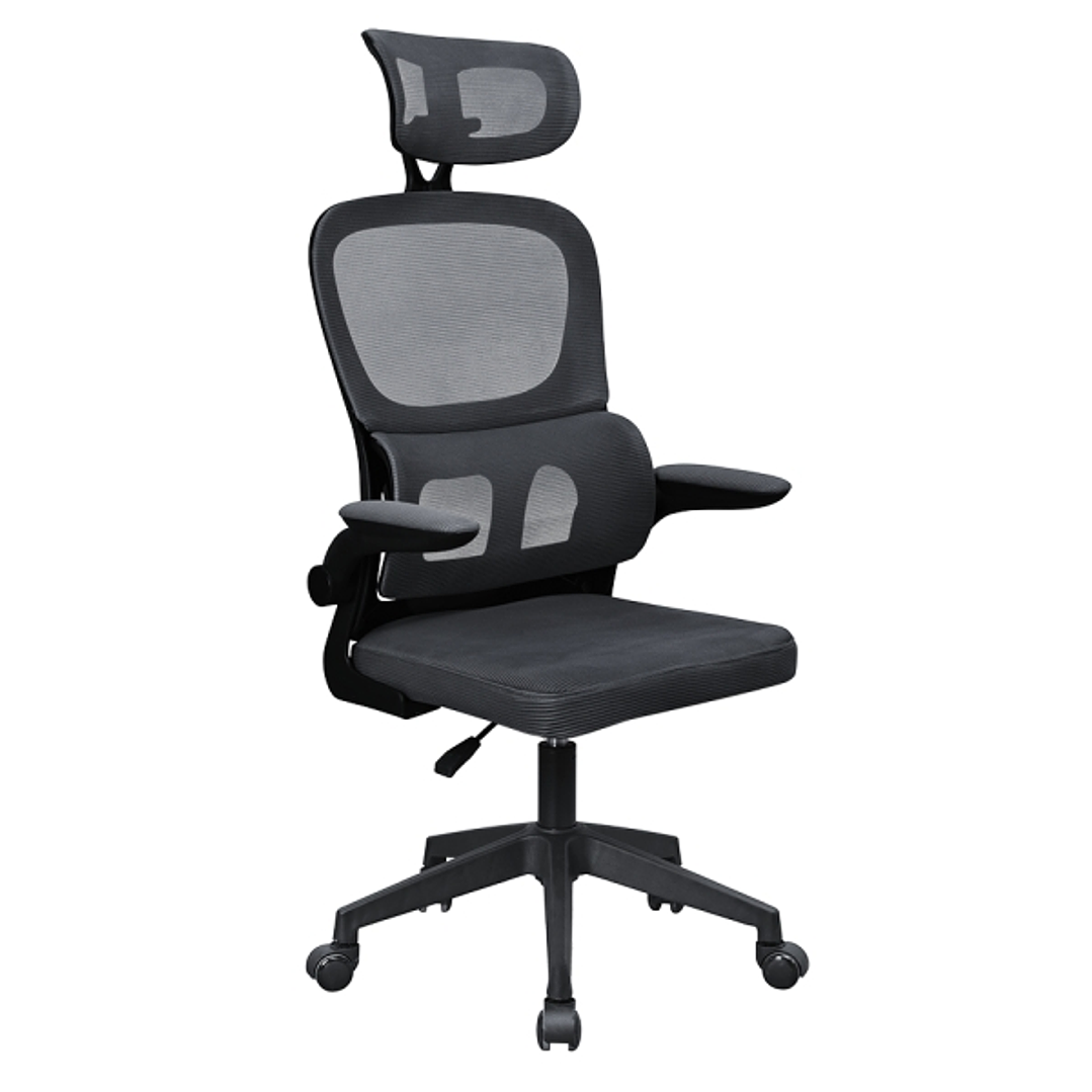 Mars Gaming MGC-ERGOPRO Silla de Oficina Ergonomica - Reposacabezas, Soporte Lumbar y Reposabrazos Ajustable - Malla Transpirable - Asiento de Espuma  1