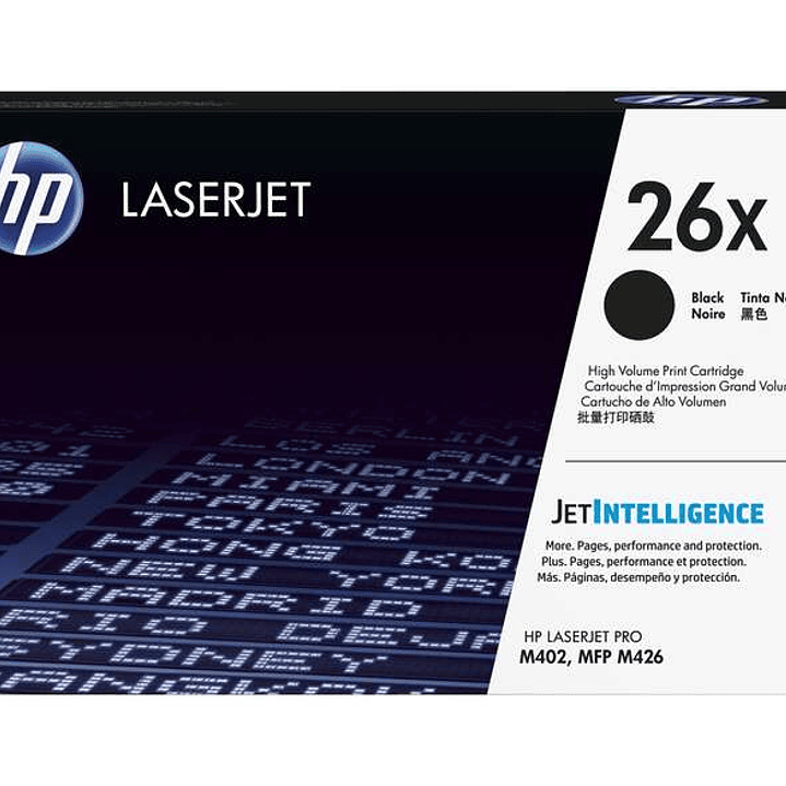HP CF226X Negro Cartucho de Toner Original - 26X 1