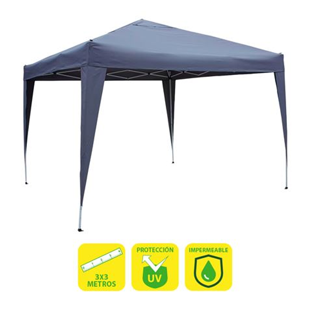 Sungarden Carpa Plegable Acero 3x3m - Color Azul 1