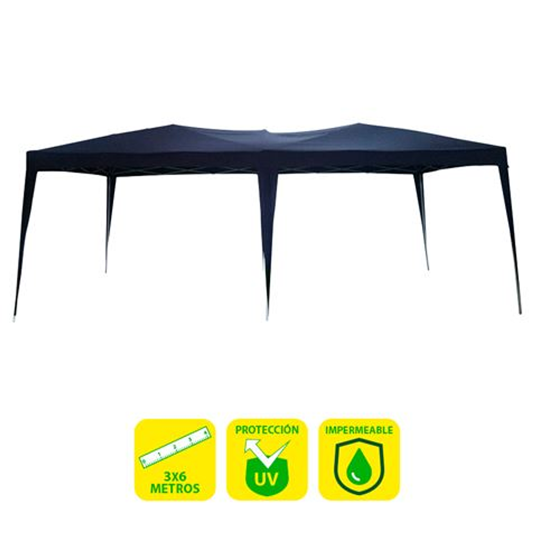 Sungarden Carpa Plegable Acero 3x6m Azul Oscuro - Color Azul 1