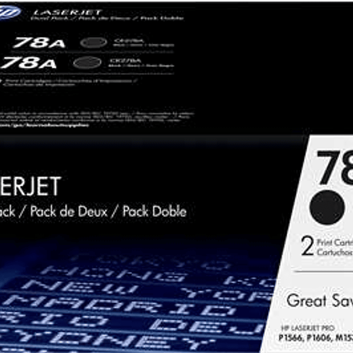 HP CE278A Negro Pack de 2 Cartuchos de Toner Originales - 78A 1