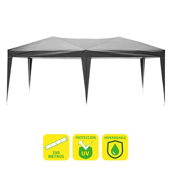 Sungarden Carpa Plegable Acero 3x6m - Color Gris 1