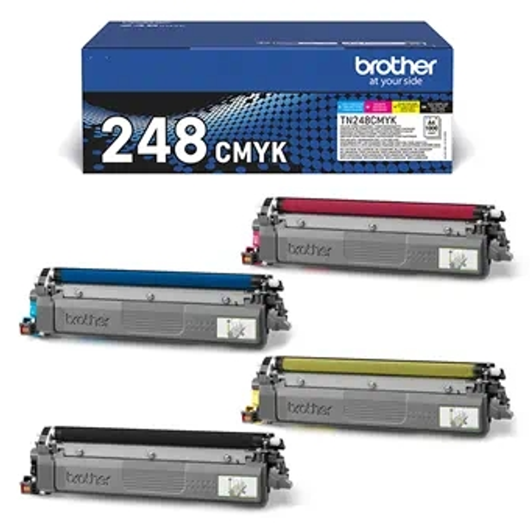 Brother TN248CMYK Pack de 4 Cartuchos de Toner Originales - TN248VAL 1
