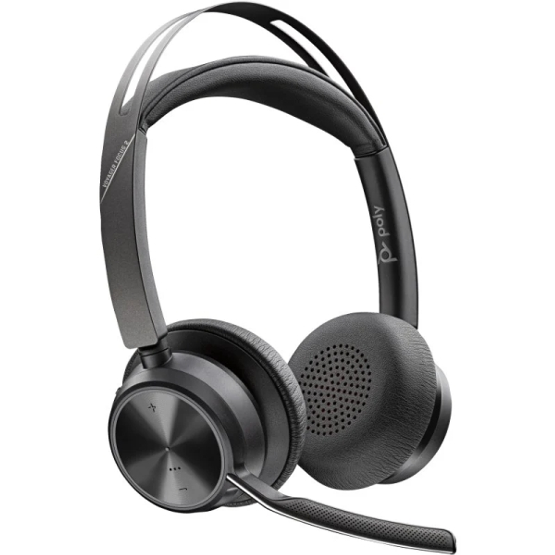 Plantronics/Poly Voyager Focus 2 Auriculares con Microfono Bluetooth 5.1 - Cancelacion de Ruido - Almohadillas Acolchadas - Autonomia hasta 40h - Cont 1