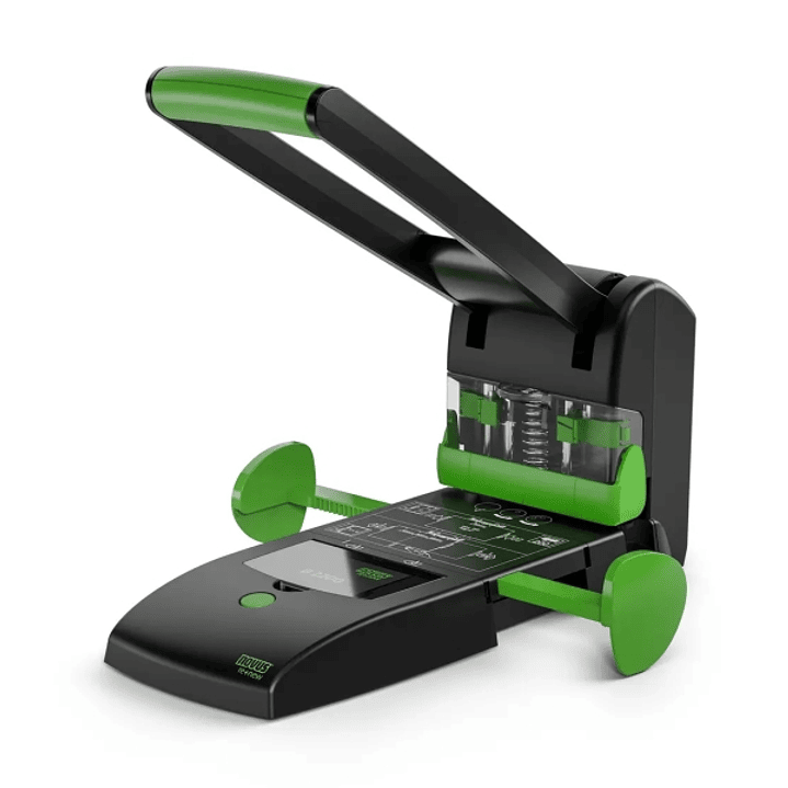 Novus B 2200 re+new Perforadora para Gruesos - Fabricado con Plastico Reciclado - Hasta 200 Hojas - Perforacion de 2 o 4 Agujeros 1