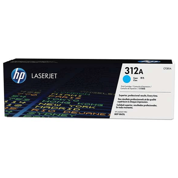 HP CF381A Cyan Cartucho de Toner Original - 312A 1