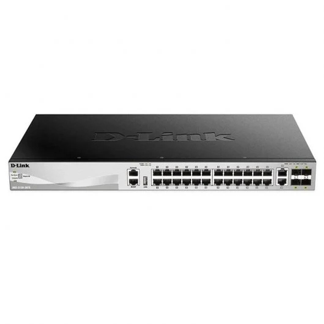 D-Link Switch Gestionable 24 Puertos Gigabit + 2 Puertos 10GBASE-T + 4 Puertos 10G SFP 1