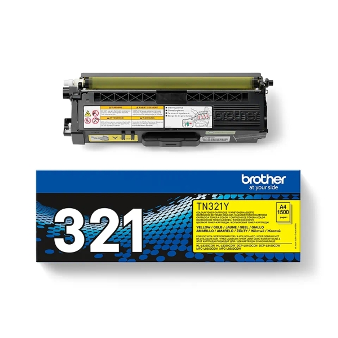 Brother TN321 Amarillo Cartucho de Toner Original - TN321Y 1