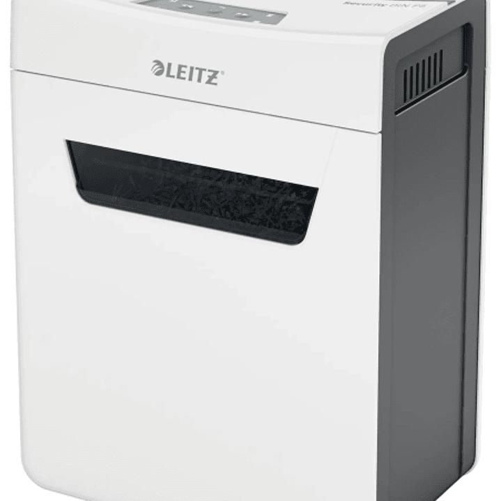 Leitz IQ Protect Premium 4M Destructora de Papel Manual Micro Corte P-5 - Destruye hasta 4 Hojas - Ultrasilenciosa - Papelera de 14L - Color Blanco/Gr 1